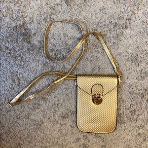 mini crossbody gold purse
